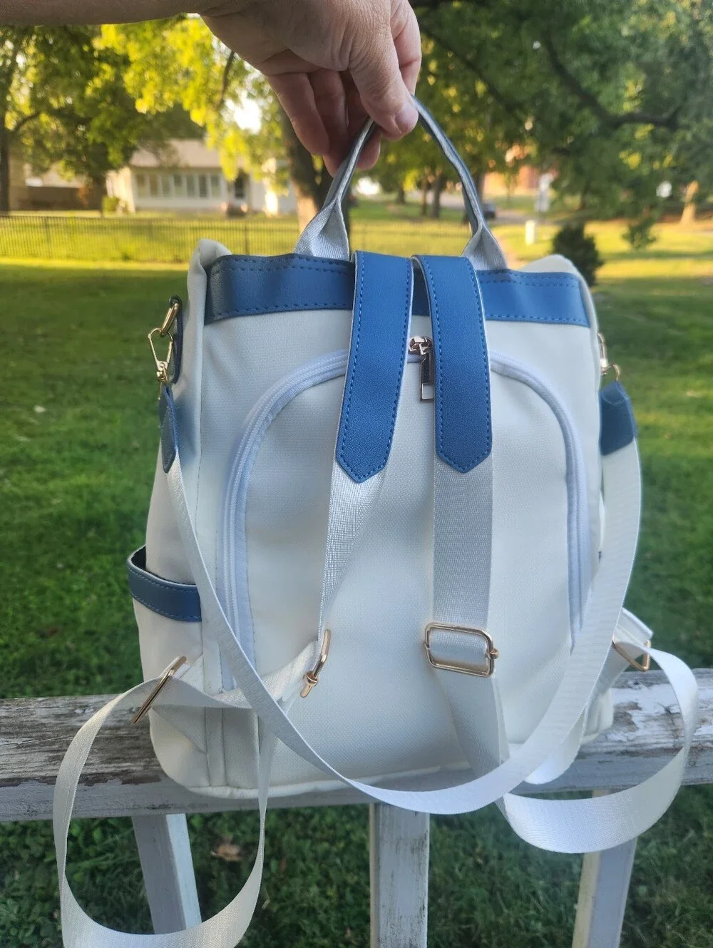 Harry Potter White and Blue Character Backpack By Warner Bros. EUC